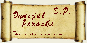 Danijel Piroški vizit kartica